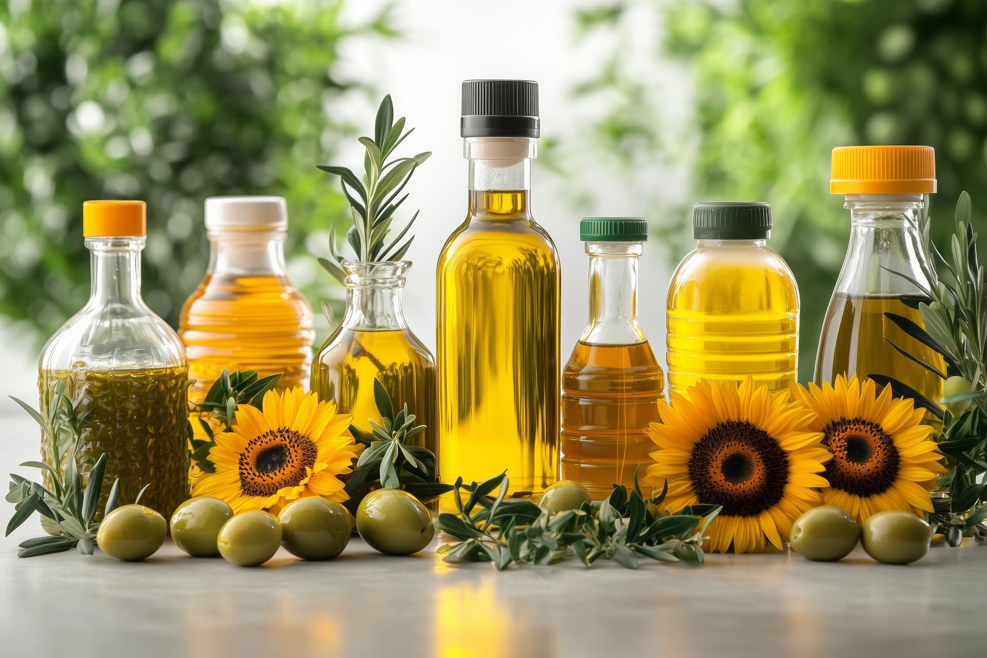 Aceite de oliva y girasol